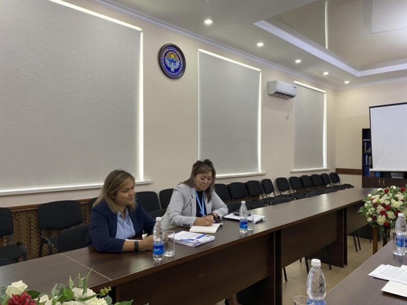 Акыйкатчы Джамиля Джаманбаева и международный координатор проекта Программного офиса УНП ООН в КР провели встречу